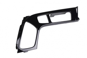 Cadillac CTS 14 center console trim panel - gloss black, with gear indicator light, scratches
