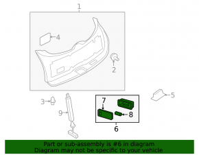 Left trunk light for Infiniti FX35 FX45 03-08