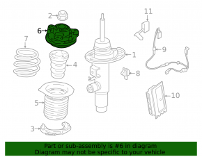 Front left shock absorber support BMW i4 22-26 M50, xDrive40, eDrive40