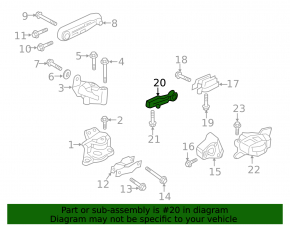 Engine mount bracket rear left Volvo XC60 18-23