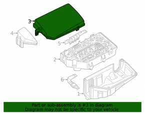 Volvo XC40 19-25 large underhood fuse box cover