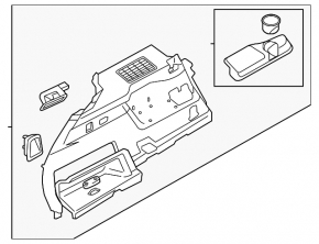 Left arch trim Volvo XC90 16-23 for 3rd row, black