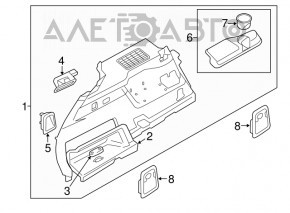Left arch trim for Volvo XC90 16-26 (2 rows), black, scratches