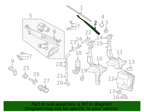 Left wiper arm VW CC 08-17