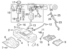 Fuel tank guard left Subaru Impreza 17-23 GK