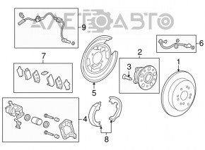 Rear right brake disc cover Honda CRV 12-16