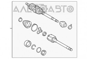 Drive axle shaft front left Toyota Highlander 14-19 hybrid