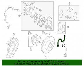 Front right brake hose for Nissan Pathfinder 22-25