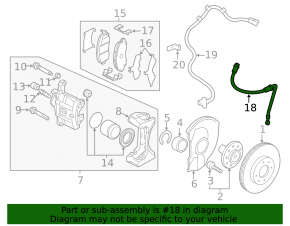 Front right brake hose Mitsubishi Eclipse Cross 18-