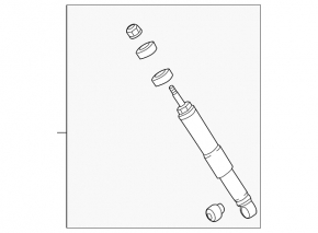 Rear right shock absorber for Toyota Land Cruiser 10-15