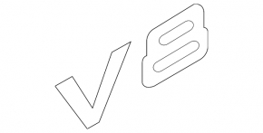 Emblem inscription wing left V8 T Audi A6 C7 16-18