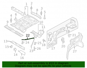 Rear subframe strut right Audi Q7 16-21