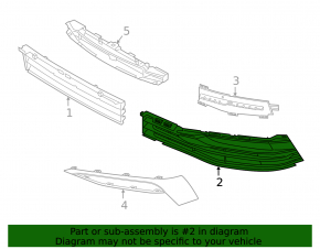 Lower grille front bumper left BMW 5 G30 17-20