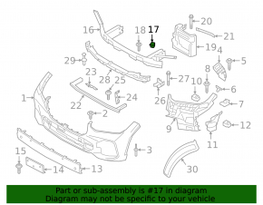 Bumper bracket on amplifier left BMW X5 G05 19-23