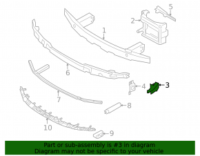 Lower front bumper reinforcement mount left BMW i4 21-25 With m sport design, bumper support