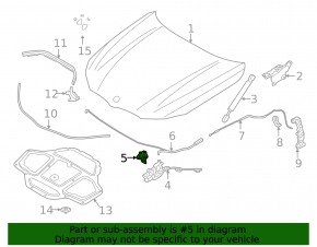 Left hood lock bracket BMW X3 G01 18-21