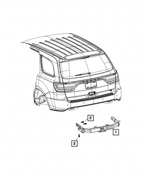 Jeep Grand Cherokee WK2 11-21 rear bumper reinforcement for towbar