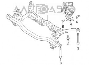 Subframe rear VW Golf 15-