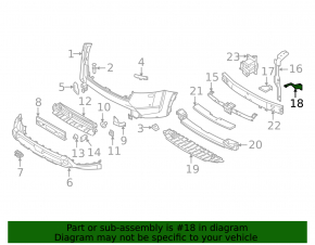 Left front bumper bracket for Nissan Pathfinder 22-25