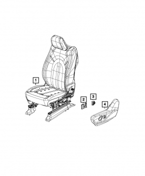Jeep Compass 17-25 Driver's Seat Controls