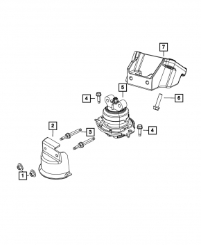 Engine mount right Dodge Challenger 09- 3.6