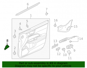 Door trim side front left Honda Clarity 18-21 usa
