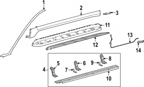 Left windshield molding for Lexus LX 22-26