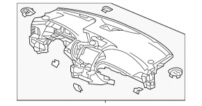 Dashboard front panel without AIRBAG Acura MDX 14-20