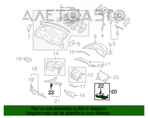 Right dashboard panel for Honda Civic 4D 06-09