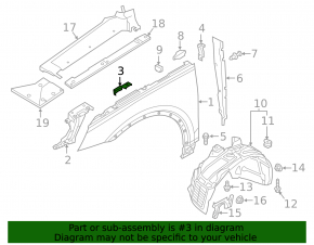 Front right wing bracket Audi Q5 80A 18-24 upper