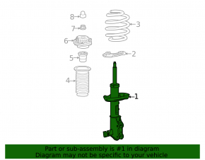 Shock absorber front right GMC Terrain 18- AWD