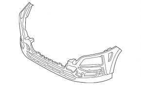 Front bare bumper lower part Hyundai Kona 18-21 1.6, 2.0 without fog lights