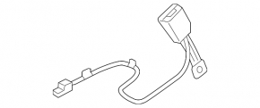 Kia Niro 17-22 HEV, PHEV passenger seat belt latch, black