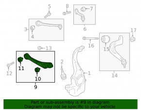 Lower front left arm Audi Q5 8R 12-17 front, S/B for replacement, with ball joint
