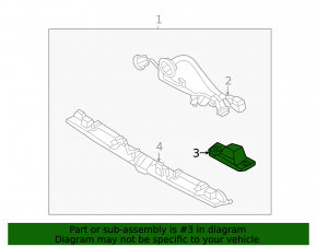 Left tailgate license plate light for Hyundai Tucson 22-25