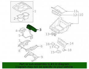 Hyundai Tucson 22-24 center console button block for parking sensors