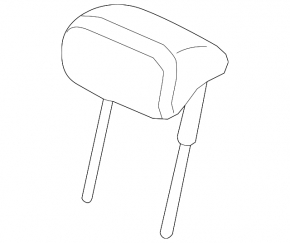 Rear center headrest, 2nd row, Porsche Cayenne 19-26, black leather