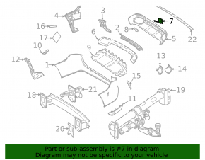 Mercedes W167 GLE 350 450 20-23 Rear Bumper Tow Hook Plug Upper Part, AMG pkg