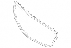 Frame radiator grille grill Mercedes W213 E 17-20 chrome, AMG pkg