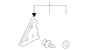 Corner plastic rear right door Mazda3 03-08