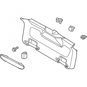 Lower tailgate trim for Ford Focus mk3 15-18 rest 5d black