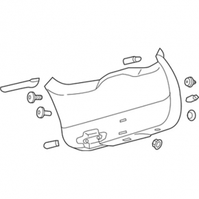 Lower tailgate trim Lincoln Nautilus 19-23 brown, plastic turned white