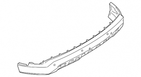 Rear bumper lip Ford Edge 19 - for parking sensors, for towing hook, without towbar
