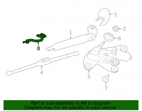 Jaguar F-Pace X761 17- Trunk Door Windshield Washer Nozzle