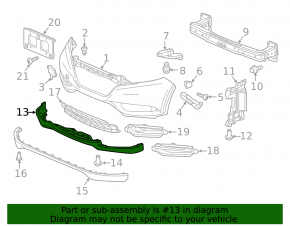 Honda HR-V 19-22 front bumper lip