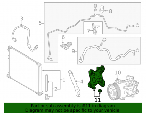Lexus NX200t NX300 15-21 FWD Air Conditioning Compressor Bracket