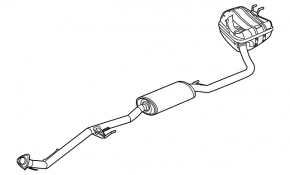 Exhaust pipe with rear barrel Honda CRV 20-22 hybrid