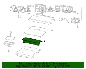 Dodge Journey 11-20 trunk box for 2 rows of seats, black