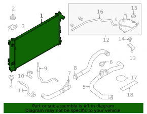 Radiator cooling water Nissan Altima 19- 2.5