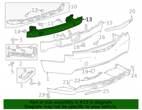 Cadillac ATS 13-19 Rear Bumper Reinforcement